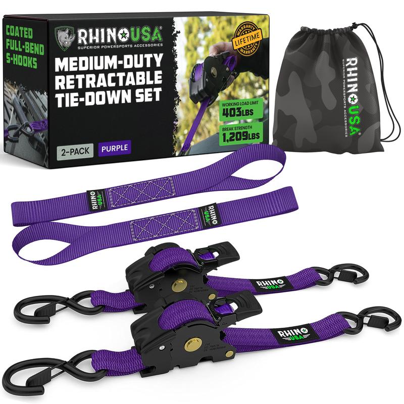 Intrekbare Zware Spanbanden 1" x 10' – Voor Truck & Aanhanger